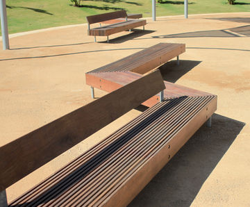Woody Bench - timber modular outdoor bench