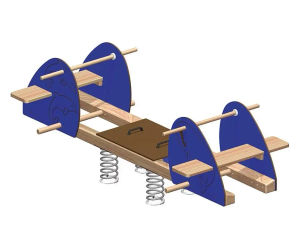 Unique multi-spring rocker Dolphin and whales