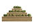 Pyramid layered wooden raised planter 1