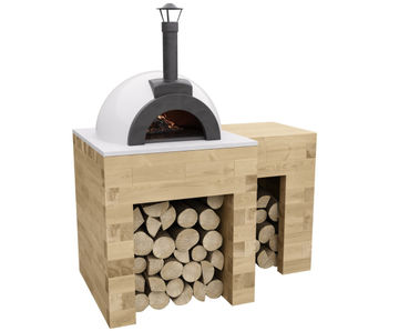 Timber pizza oven tables