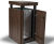Recycled plastic litter bin with raised top - 100 litre capacity 0