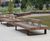 QUAY Double FSC timber and stainless steel seat 0