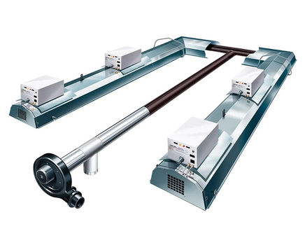 Nor-Ray-Vac Continuous Radiant Heaters - gas tube heating for large spaces