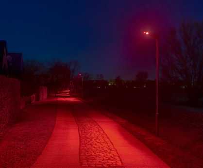 Tal Shield street lights with red insect-friendly LED for resort