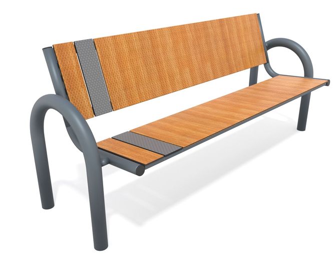Urbaniq bench with backrest Koa - 7000267