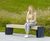 Prisma - recycled plastic bench with 3D printed legs 3