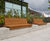 Alta Wall-Top Seating - recycled steel and timber wall-mounted bench 6