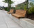 Alta Wall-Top Seating - recycled steel and timber wall-mounted bench 7