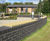 Contor Wall-Top Seating - steel and timber or WPC wall mounted bench 0