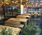 Stark Table & Benches - outdoor timber seating