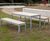 Parallel steel and iroko picnic table 3