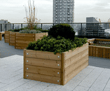 Timber roof terrace planters - on this page