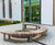 Exeter EX007 Bench - curved contemporary timber outdoor bench 0