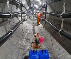 Resin injection tunnel waterproofing for the National Grid