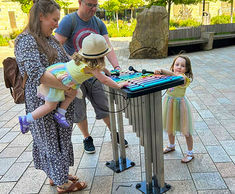 Instruments for outdoor musical pocket park - Sheffield