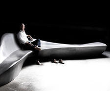 Boomer Two concrete bench by Concrete Rudolph