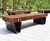 Langley LBN118 - steel-framed bench with timber top 0