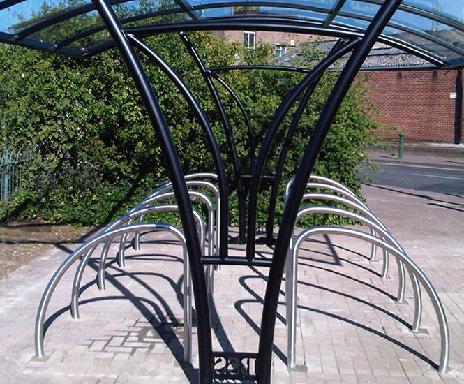 Fin Style Stainless Steel Cycle Stand