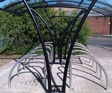 Fin Style Stainless Steel Cycle Stand