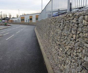 Bi-axial welded mesh PVC-coated gabion baskets