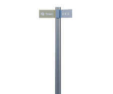 Tee - stainless steel and aluminium configurable fingerpost
