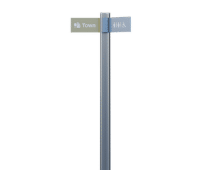 Tee - stainless steel and aluminium configurable fingerpost