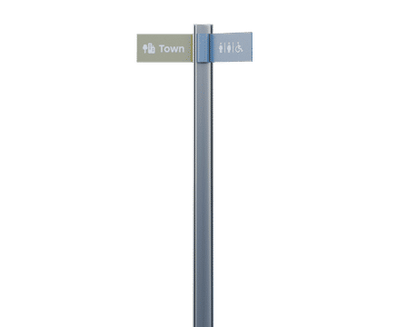 Tee - stainless steel and aluminium configurable fingerpost