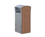 Tee litter bin - curved top - on this page