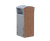 Tee litter bin - curved top 0