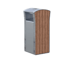 Tee litter bin - curved top