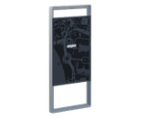 Tee - stainless steel outdoor monolith sign with information insert - on this page
