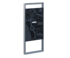 Tee - stainless steel outdoor monolith sign with information insert