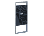 Tee - stainless steel outdoor monolith sign with information insert