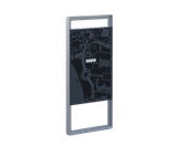 Tee - stainless steel outdoor monolith sign with information insert - on this page