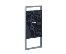 Tee - stainless steel outdoor monolith sign with information insert