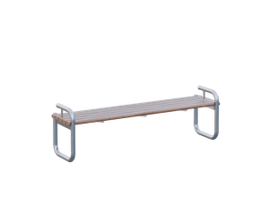 Tubular bench – 2 arm rests