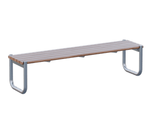 Tubular bench – no arm rests