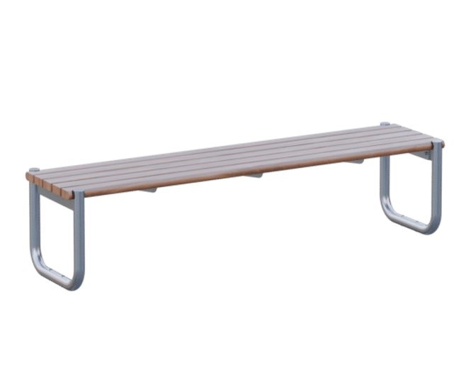 Tubular bench – no arm rests