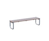 Tubular bench – no arm rests - on this page