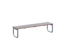 Tubular bench – no arm rests