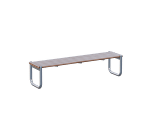 Tubular bench – no arm rests