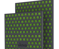 Hatko NB1 - recycled rubber tyre reflective noise barrier system