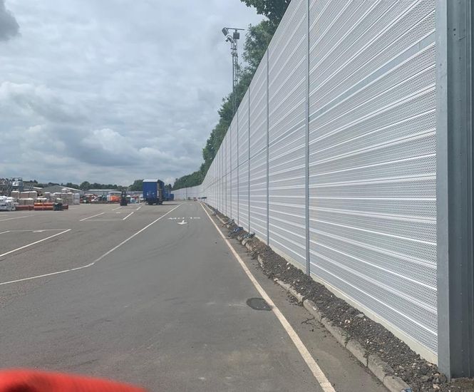 POLYSoundBlok noise barrier for industrial manufacturer's site