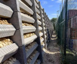 250m concrete crib retaining wall for new housing development - on this page