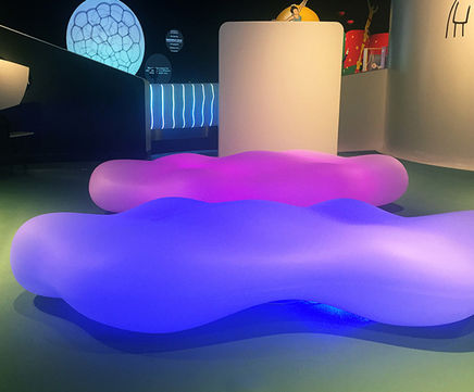 Lava polyethylene indoor seating