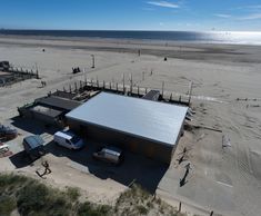 Zinc roof cladding for Makai beach club, Netherlands
