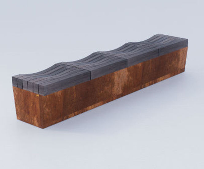 Type 16 heavy duty solid carved bench