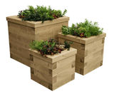 Novar Planter - square Scots pine outdoor planters - on this page