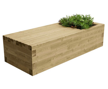McDui Planter Bench - Scots pine timber planter seating