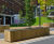 Castleton rectangular planter timber with steel capping 0